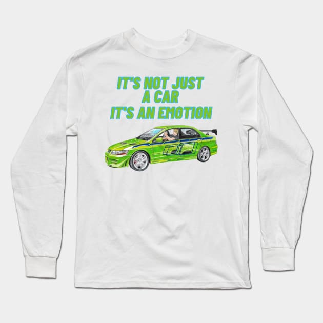 Paul walker's Lancer { fast and furious } Long Sleeve T-Shirt by MOTOSHIFT